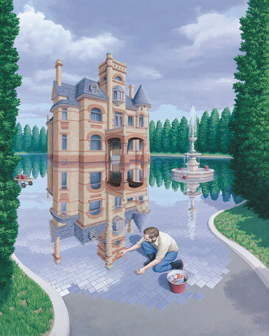 Rob Gonsalves - Tile Painting Optical Illusion