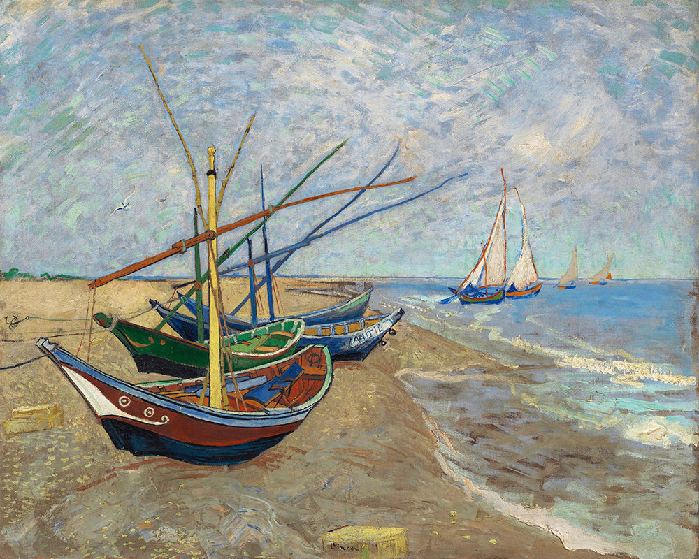 Van Gogh - Boats on the Beach of Saintes Maries