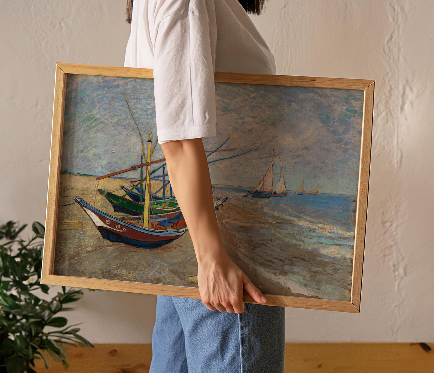 Van Gogh - Boats on the Beach of Saintes Maries