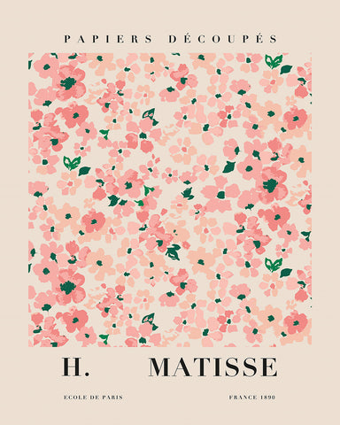 Henri Matisse Style Pink Flowers Poster