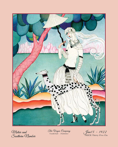 Helen Dryden - A Vogue Cover of A Woman With A Dalmatian
