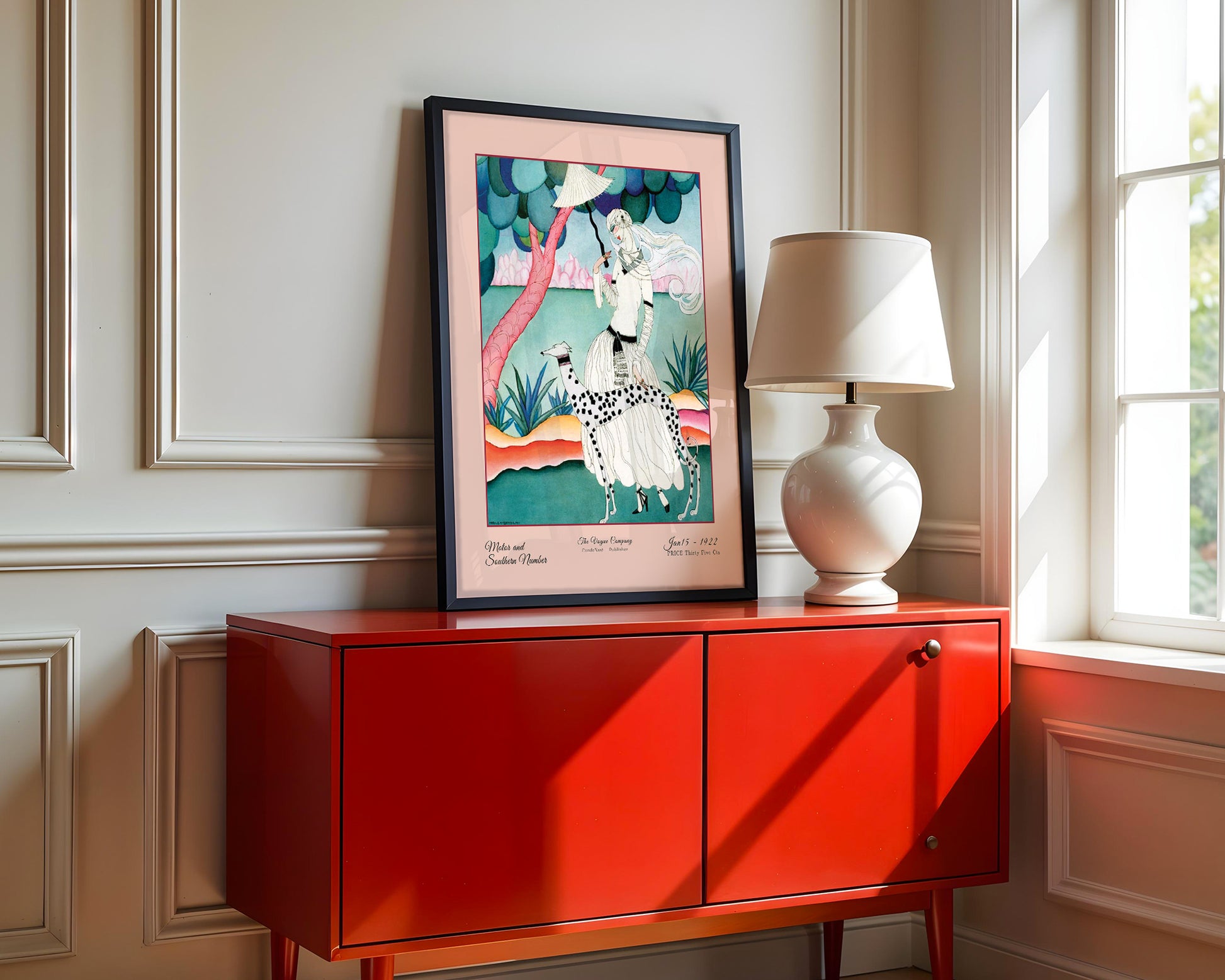 Helen Dryden - A Vogue Cover of A Woman With A Dalmatian