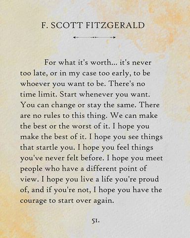 F. Scott Fitzgerald - For What It's Worth