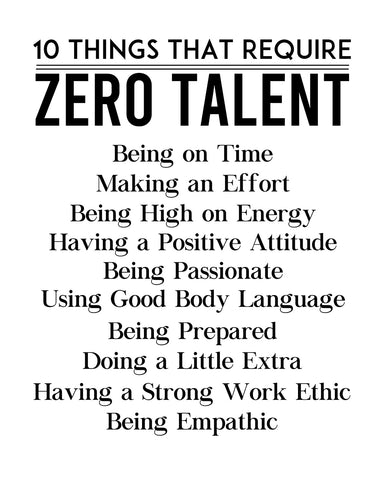 Things That Require 0 Talent