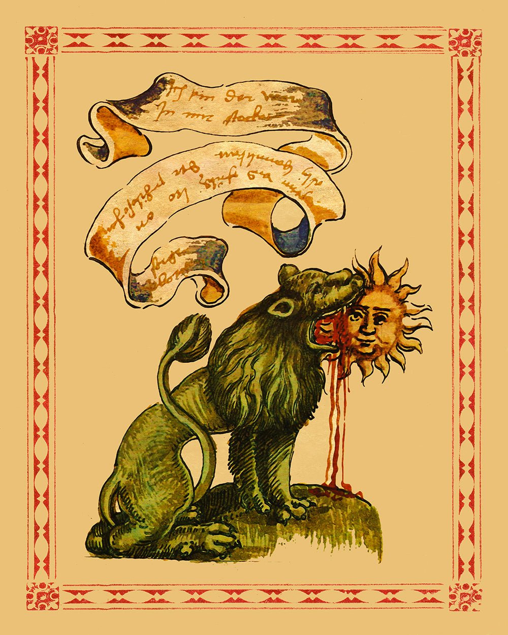 Green Lion Devouring The Sun