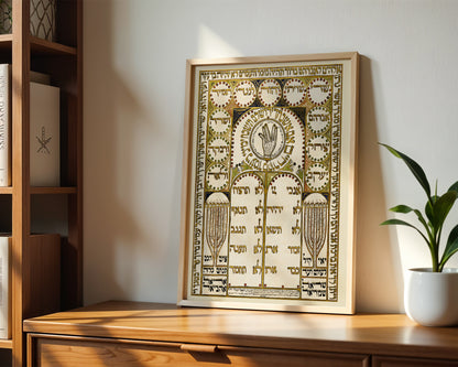 Antique Shiviti Plaque