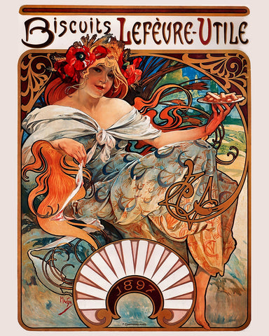 Alphonse Mucha - Biscuits Lefevre Utile