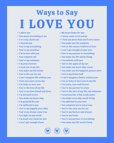 Ways To Say I Love You No1