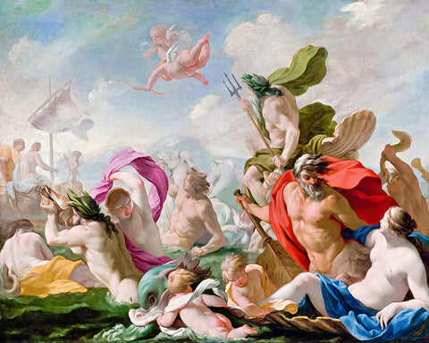 Marine Gods Paying Homage to Love