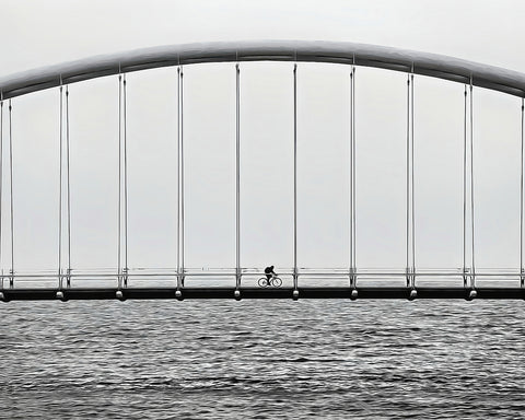 Cyclist on Bridge
