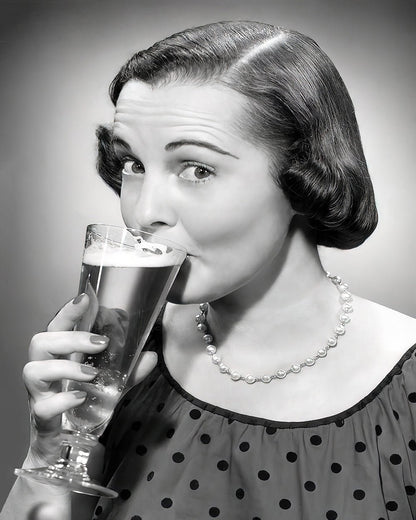 Woman Drinking Beer