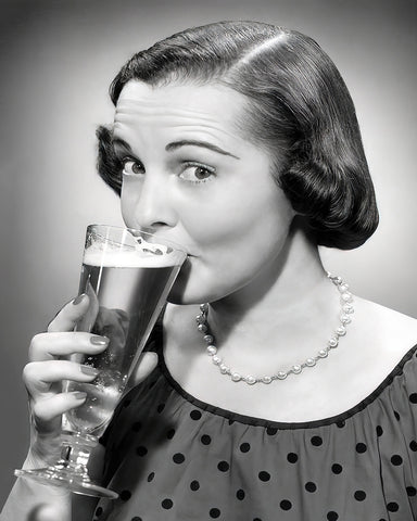 Woman Drinking Beer