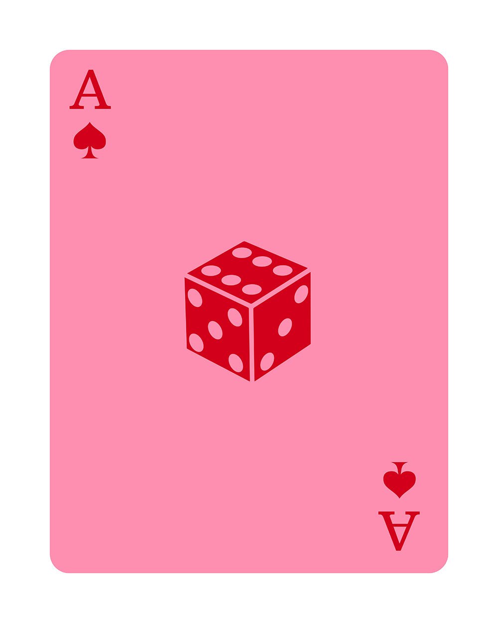 Pink Dice Ace of Spades