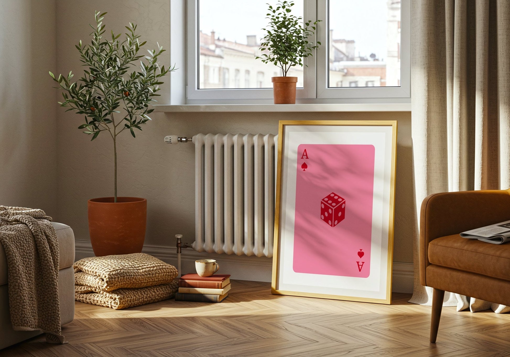 Pink Dice Ace of Spades