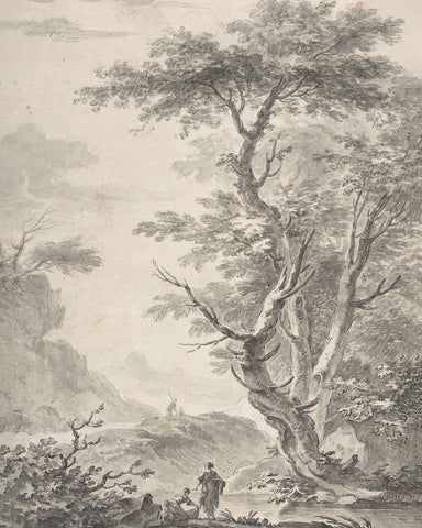 Jean-Baptiste Pillement - Washerwoman by a Brook