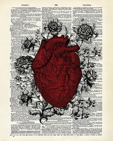 Floral Anatomical Heart No1