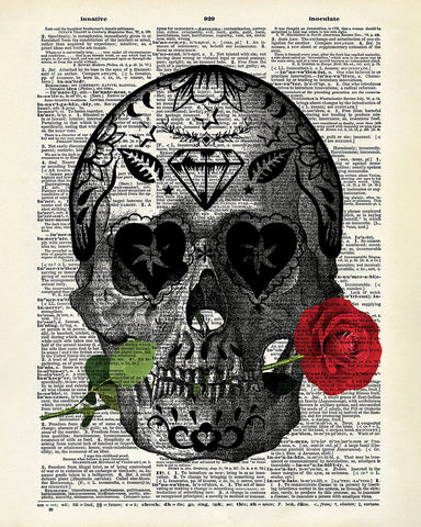 Sugar Skull with Rose