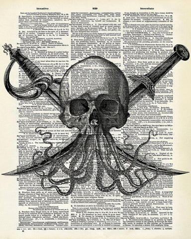 Skull with Tentacles and Swords