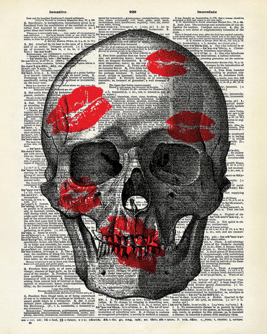 Kiss Marks on a Skull