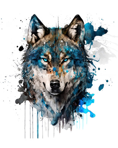 Watercolor Arctic Wolf