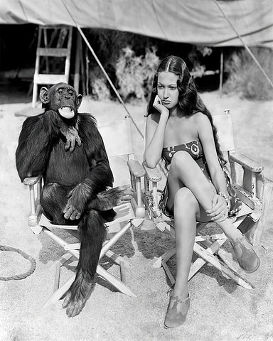 Dorothy Lamour and Jiggs the Chimpanzee