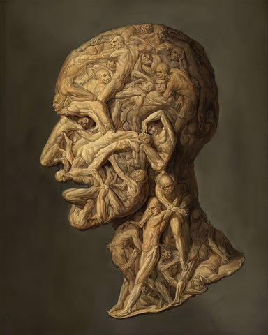 Writhing Human Figures in Head