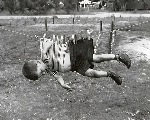 Kid on Clothesline