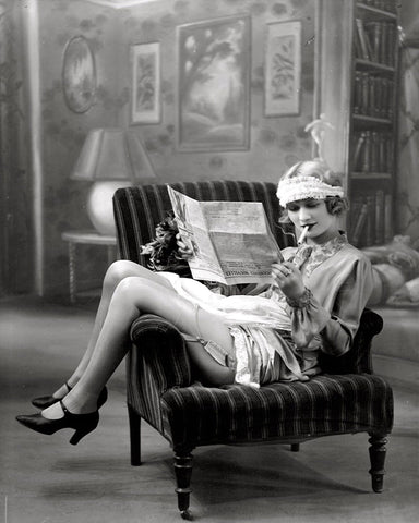 Flapper Girl Smoking Cigarette