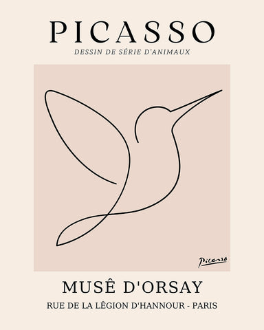 Picasso - One Line Hummingbird Drawing