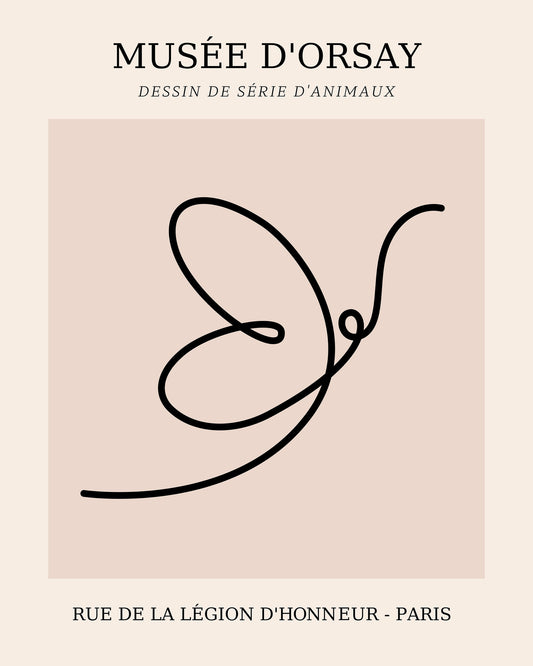 Picasso - One Line Butterfly Drawing