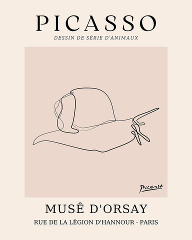 Picasso - One Line Snail Drawing