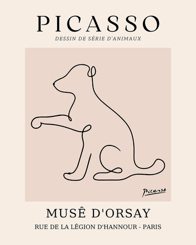 Picasso - One Line Dog Drawing