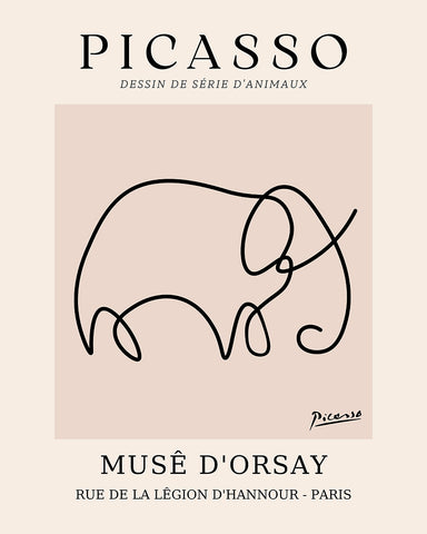 Picasso - One Line Elephant Drawing