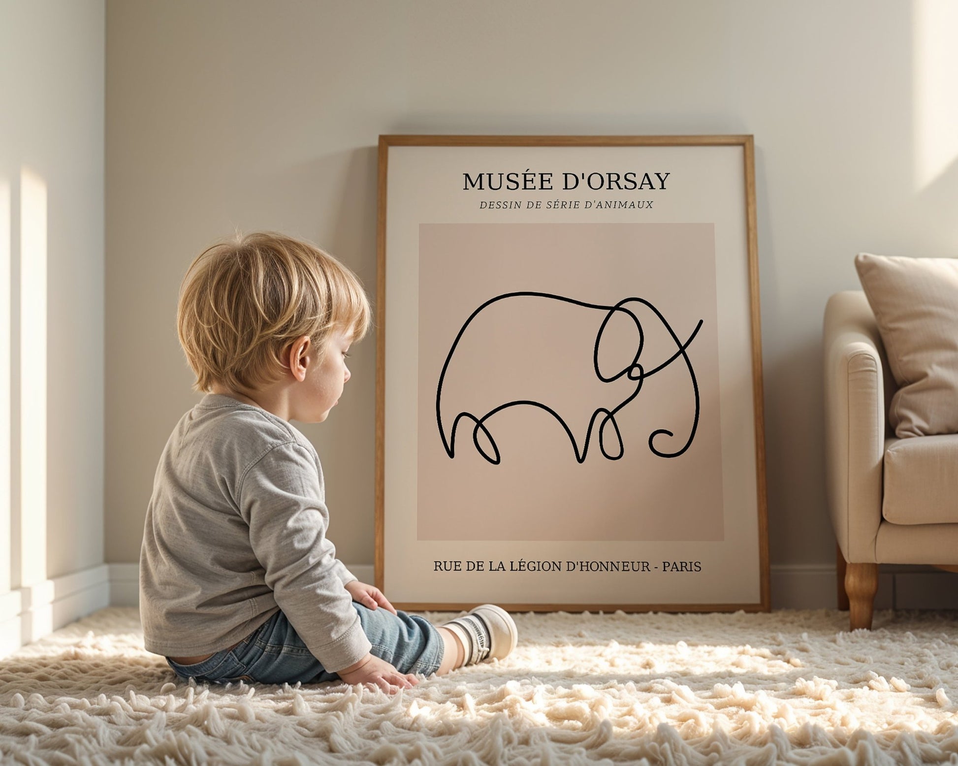 Picasso - One Line Elephant Drawing
