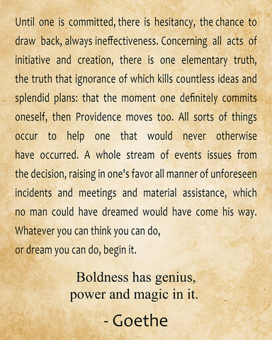 Boldness Has Genius