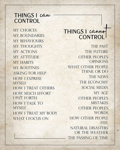 Things I Can Control