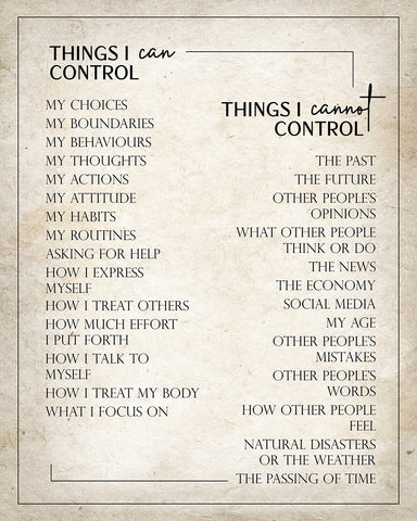 Things I Can Control