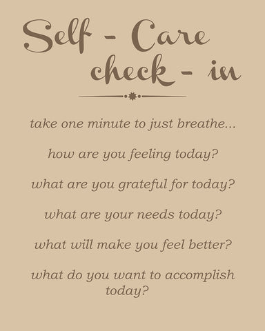 Self Care Check In