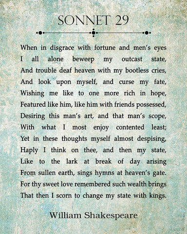 Sonnet 29
