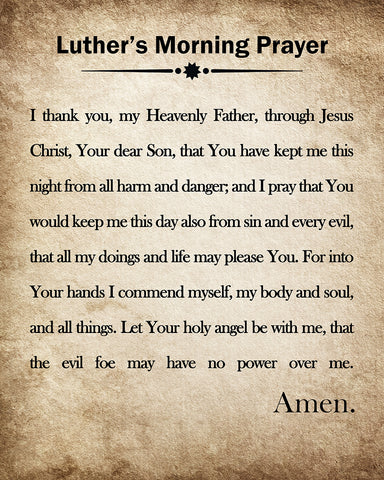 Luther's Morning Prayer