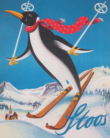 Stoos Skiing Penguin