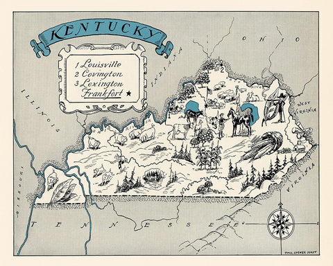 Kentucky Pictorial Map