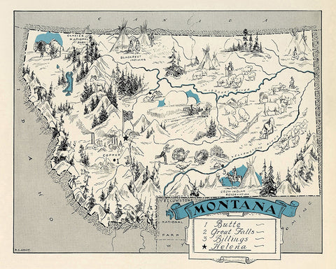 Montana Pictorial Map