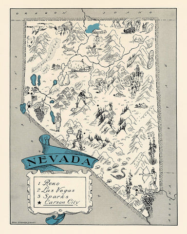 Nevada Pictorial Map