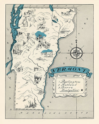 Vermont Pictorial Map