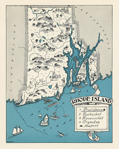 Rhode Island Pictorial Map
