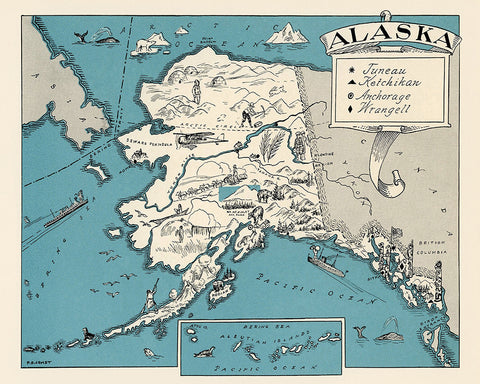Alaska Pictorial Map
