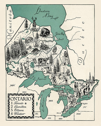 Ontario Pictorial Map