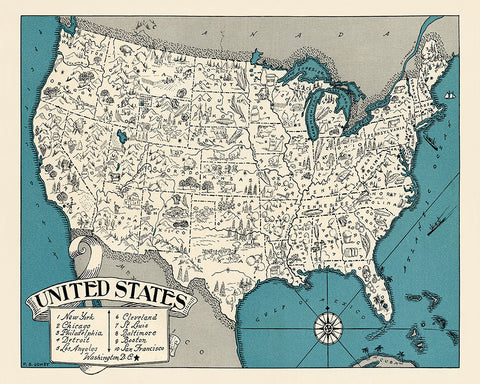 United States Pictorial Map
