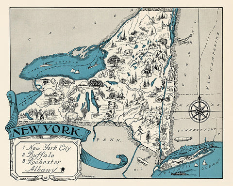 New York Pictorial Map